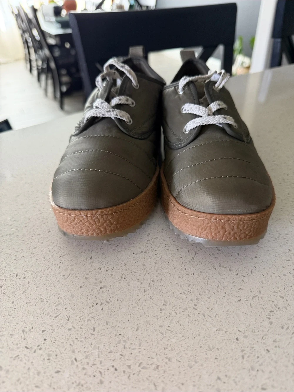 Cool Planet by Steve Madden Puffer Sneaker Olive Green 7